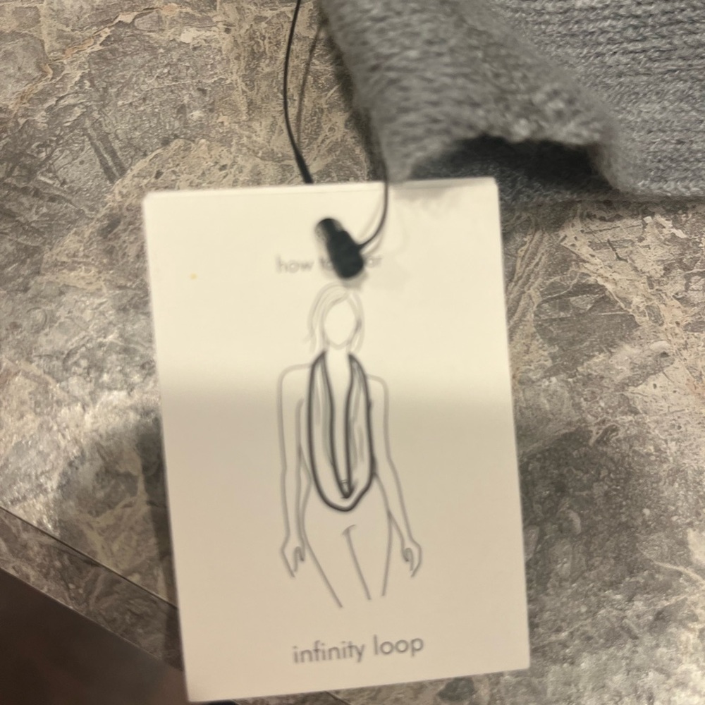 Calvin Klein Charcoal Infinity Scarf - Picture 2 of 4